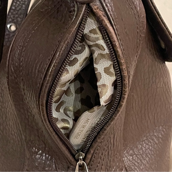 Perlina Baily Brown Leather Tote Purse - Picture 7 of 8